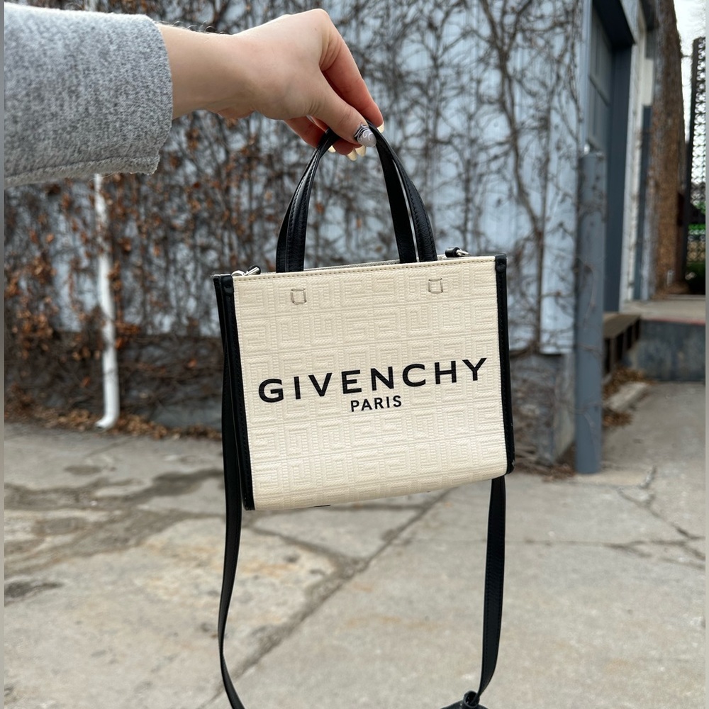 Givenchy Mini G-Tote Shopping Bag In 4G Coated Canvas